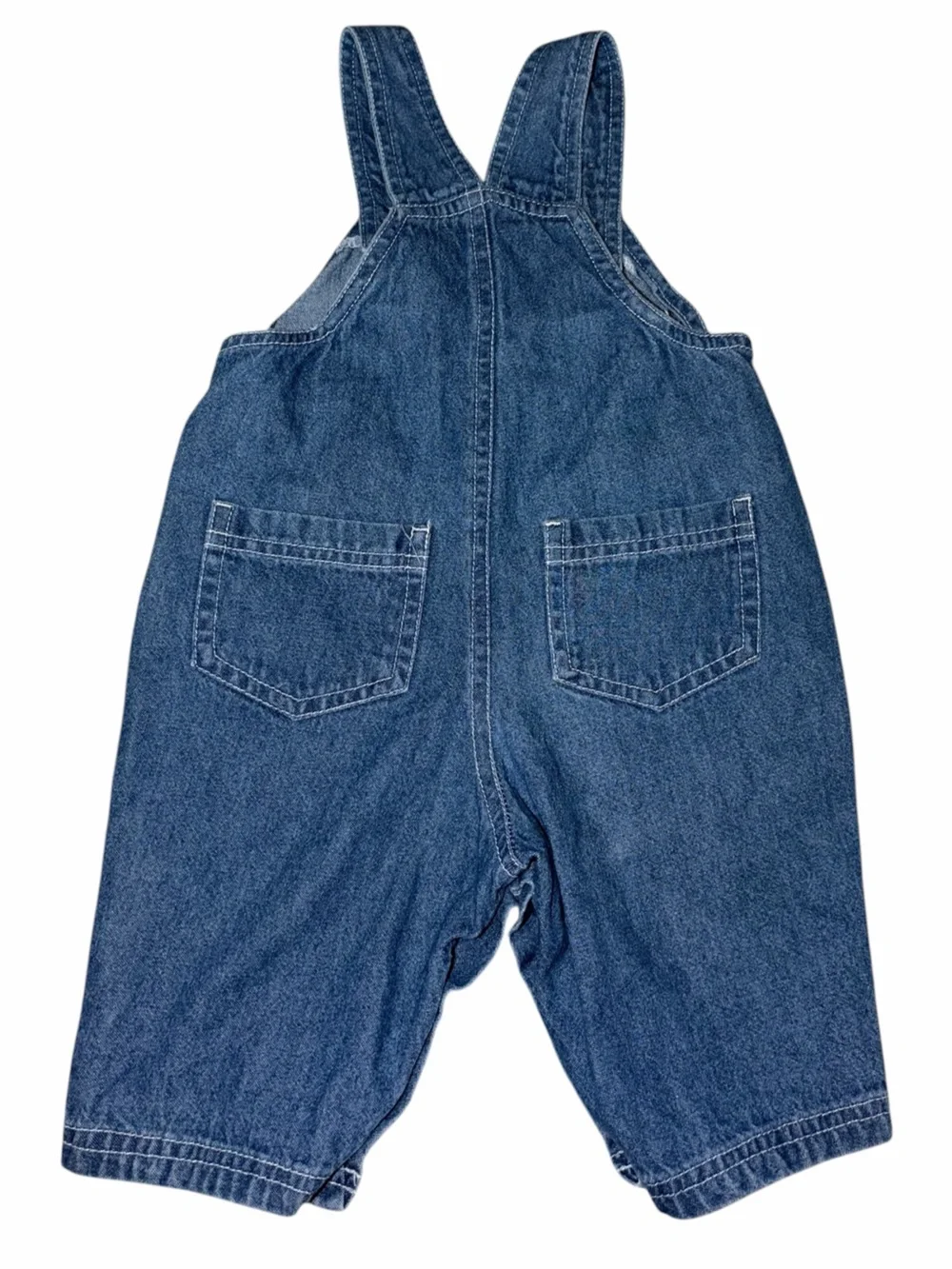 Vintage Y2K Sesame Street Embroidered Elmo Baseball Denim Overalls 3-6m Cotton